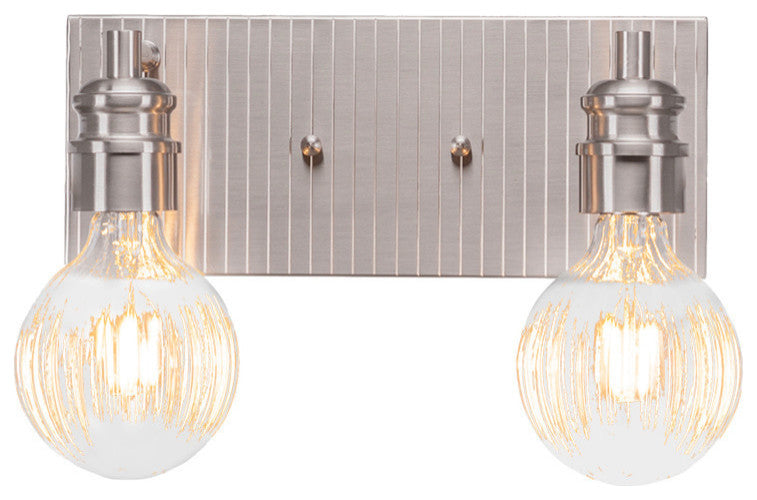 Edge 2-Light Bath Bar, Brushed Nickel