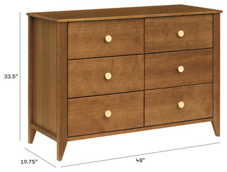 Sprout 6-Drawer Double Dresser, Chestnut Natural