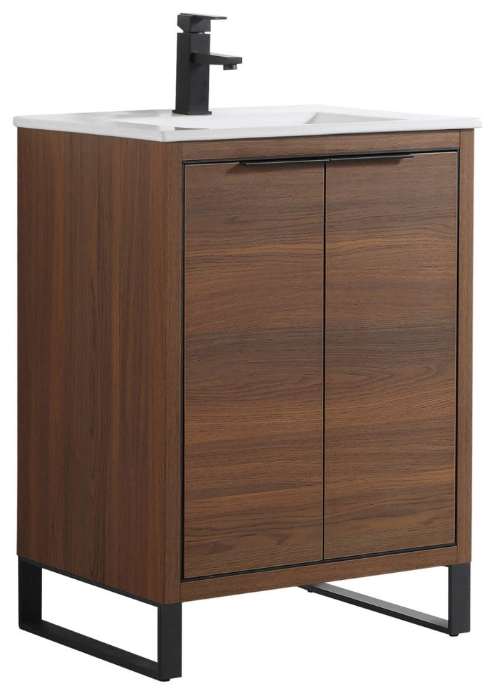 Fine Fixtures Opulence Collection Bathroom Vanity with White Ceramic Sink