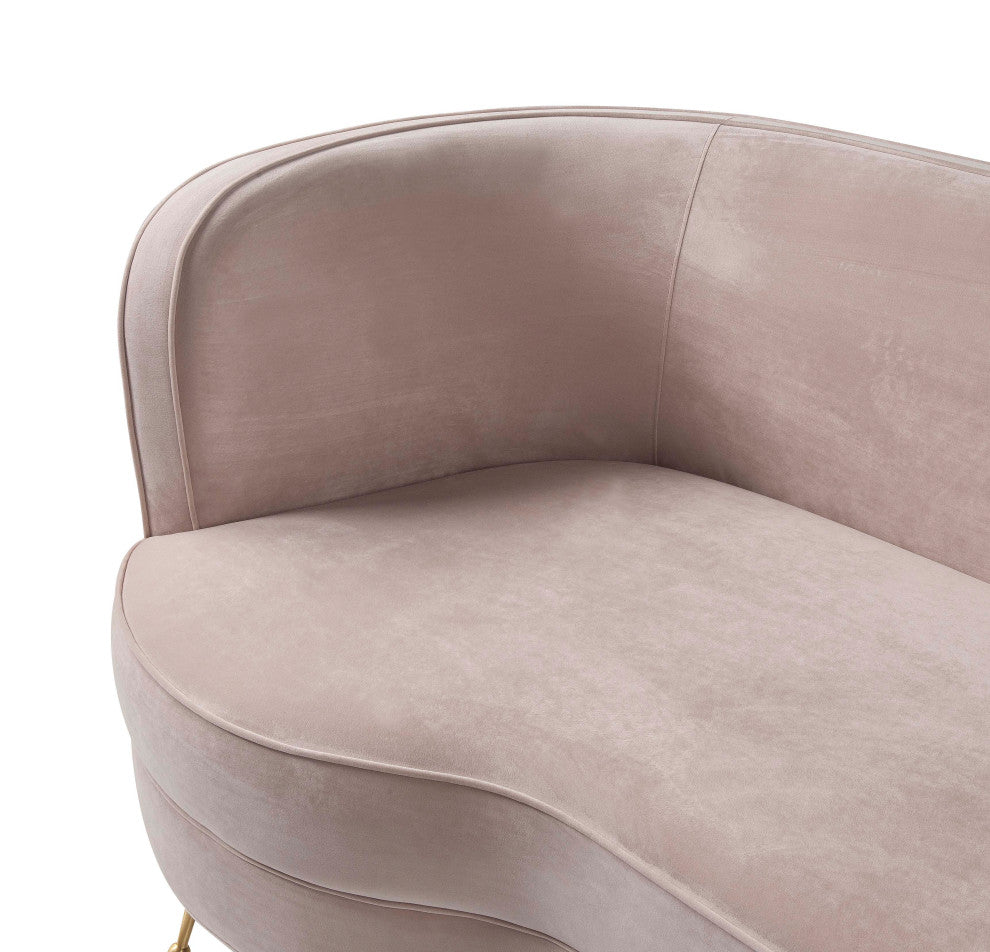 Flare Blush Velvet Sofa