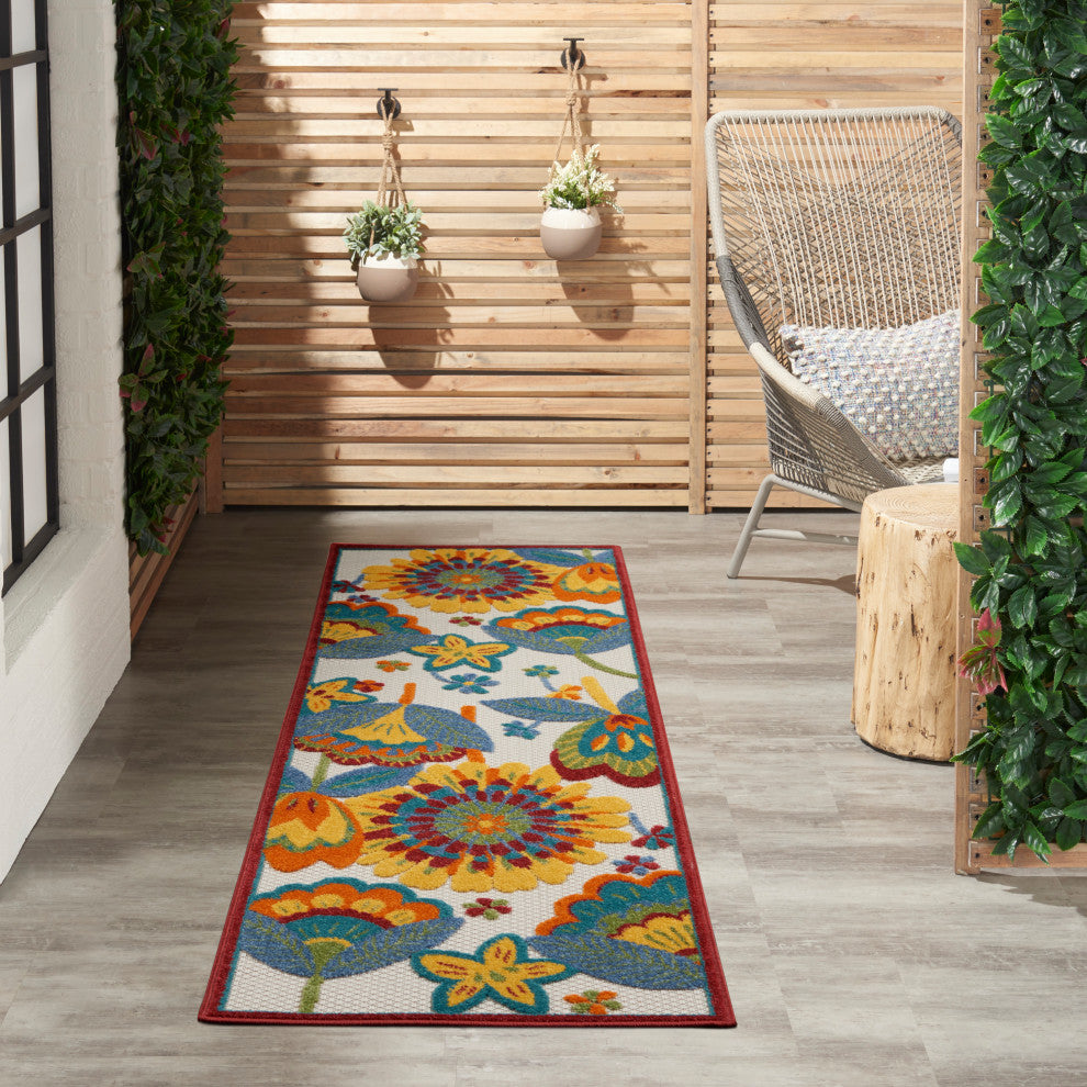 Nourison Aloha 2' x 6' Multicolor Contemporary Area Rug