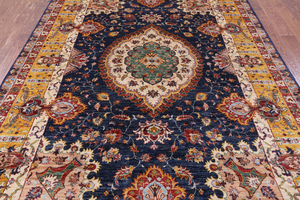 Hand-Knotted Super Kazak Wool Rug 6' 10" X 10' 1" Q7526