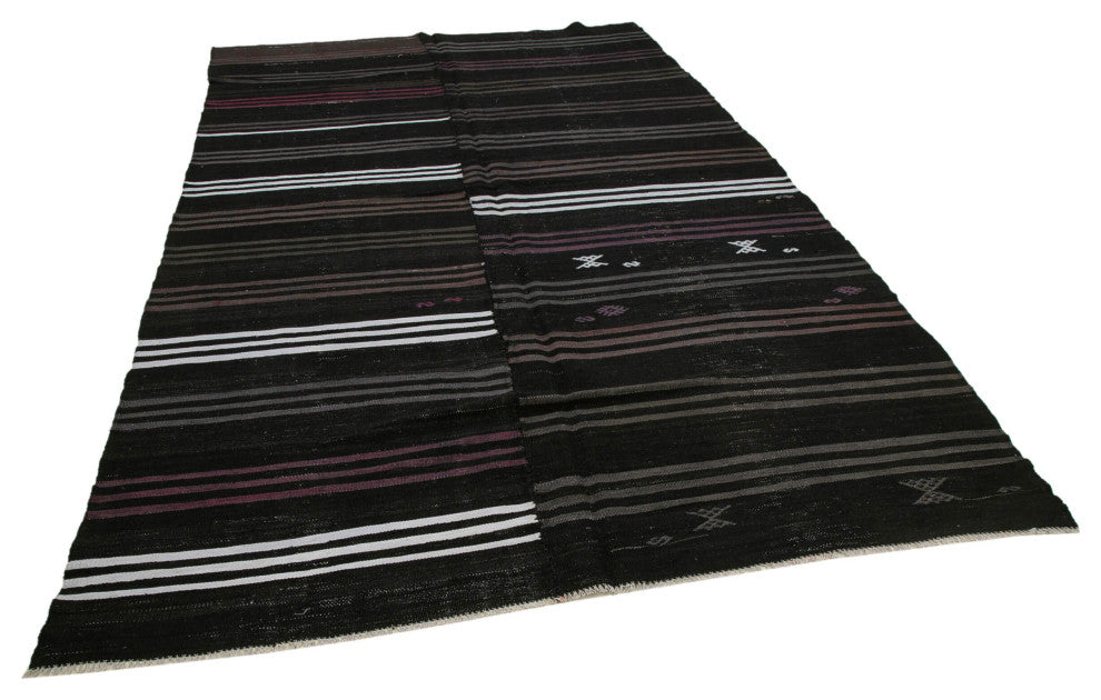 Rug N Carpet - Handmade Oriental 6' 7'' x 10' 7'' Rustic Wool Kilim Rug