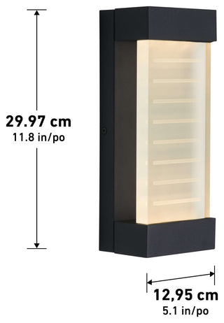 Artika Percy LED Outdoor Wall Light, Black
