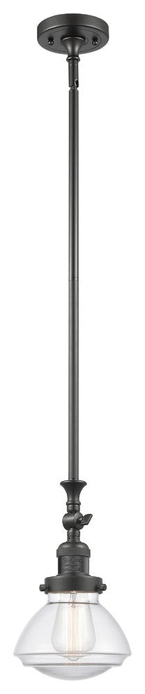 Olean 1-Light Mini Pendant, Oil Rubbed Bronze, Clear