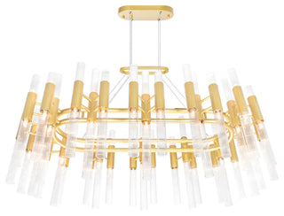 Orgue 72 Light Chandelier With Satin Gold Finish
