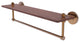 South Beach 22" Solid Wood Shelf with Towel Bar, Brushed Bronze