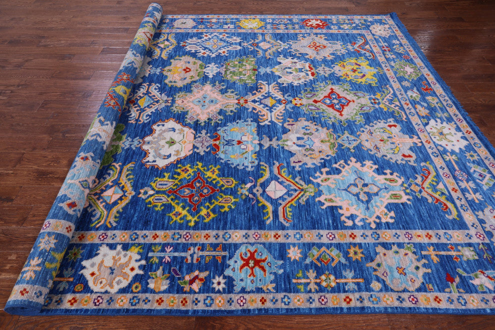 Turkish Oushak Handmade Wool Rug 9' 4" X 12' 2" - Q14940