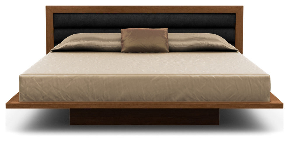 Copeland Moduluxe 35" Queen Bed With Upholstery, Saddle Cherry, Onyx