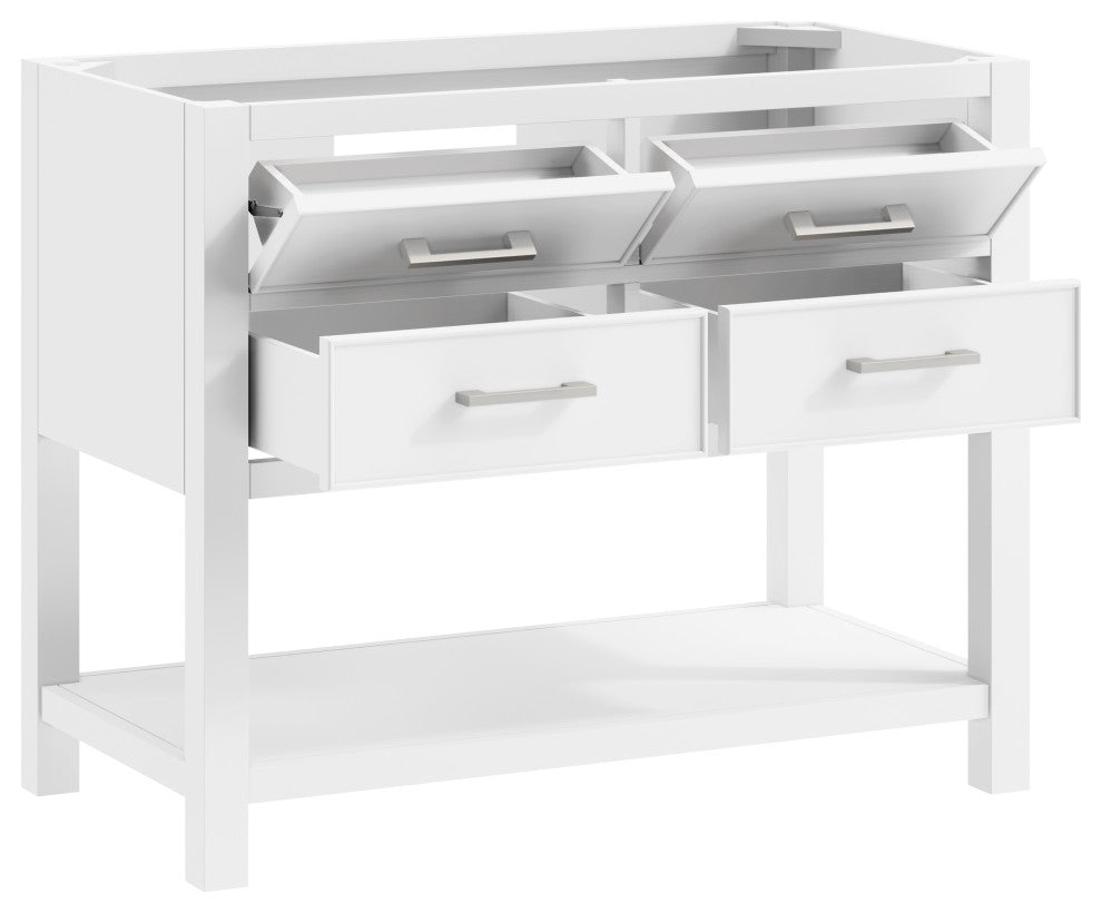 Avanity Brooks 42" Vanity, White and Cala White Engineered Top