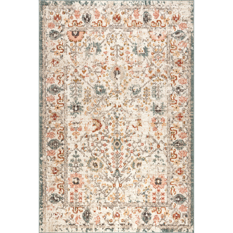 Nuloom Lenore Vintage-Style Area Rug, Beige 5'3"x7'7"