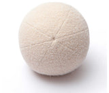 Boba Round Pillow, Rose-Tan Long Mohair, 9"
