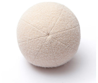 Boba Round Pillow, Rose-Tan Long Mohair, 9"