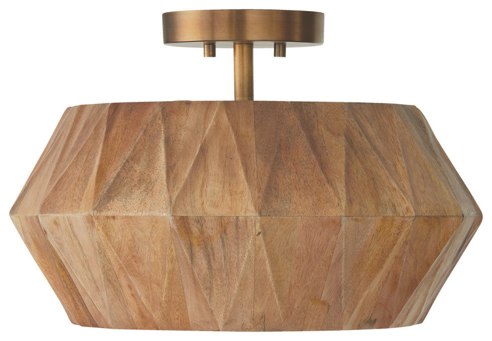 Capital Lighting 251011 Nadeau 15"W Semi-Flush Ceiling Fixture - Light Wood /