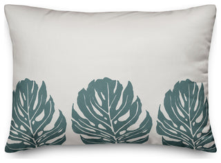 Three Leaf Monstera 14x20 Spun Poly Pillow