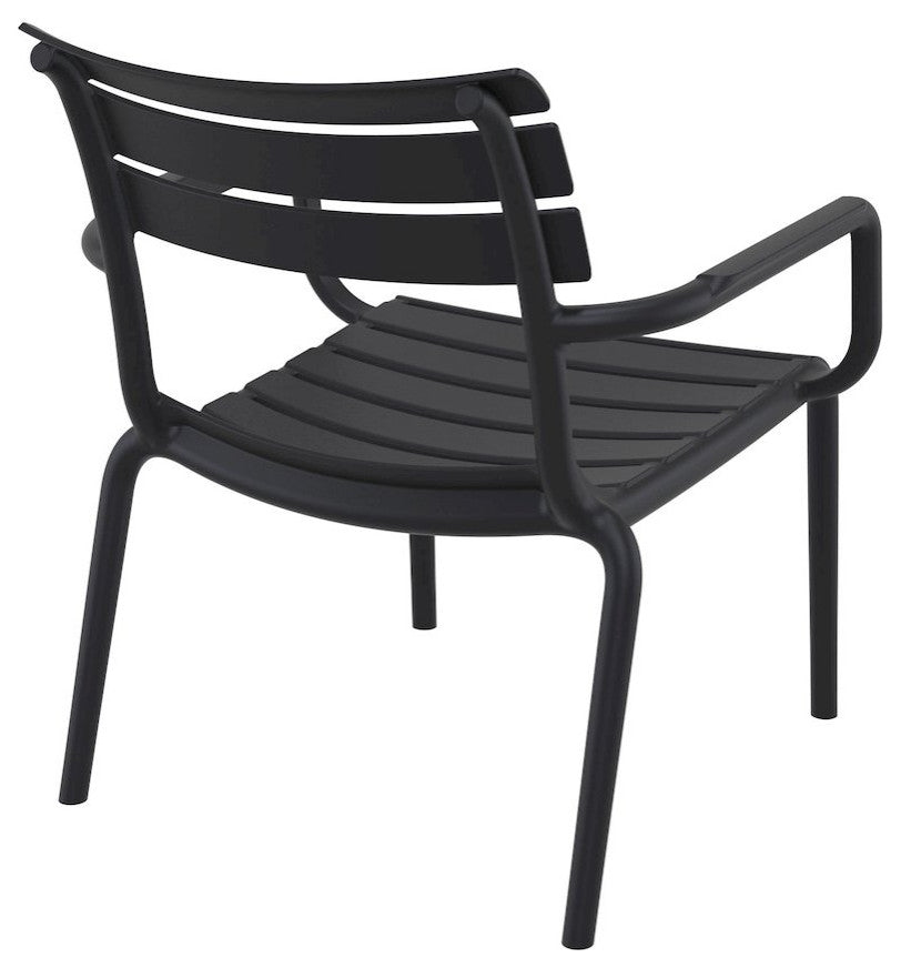 Paris Outdoor Club Lounge Chair Black