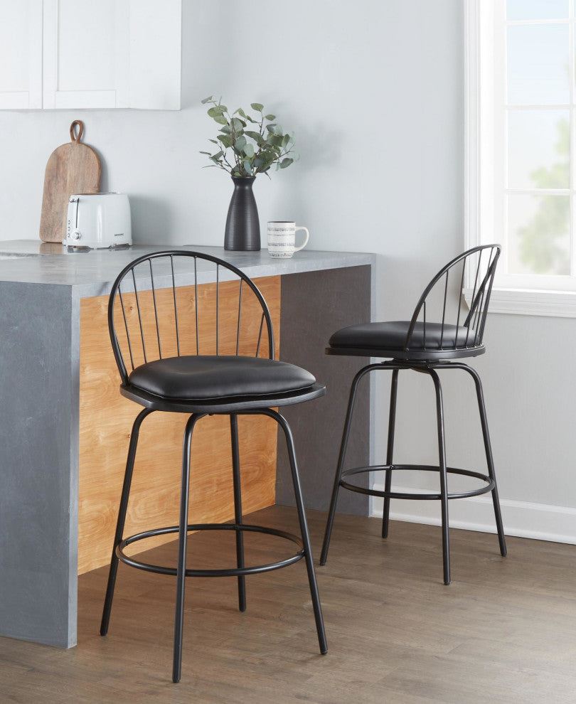 Riley Claire 26" Fixed-Height Counter Stool, Set of 2