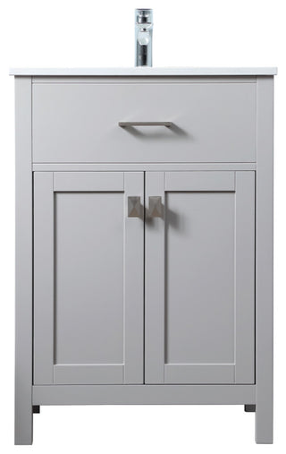 24" SIngle Bathroom Vanity, Grey