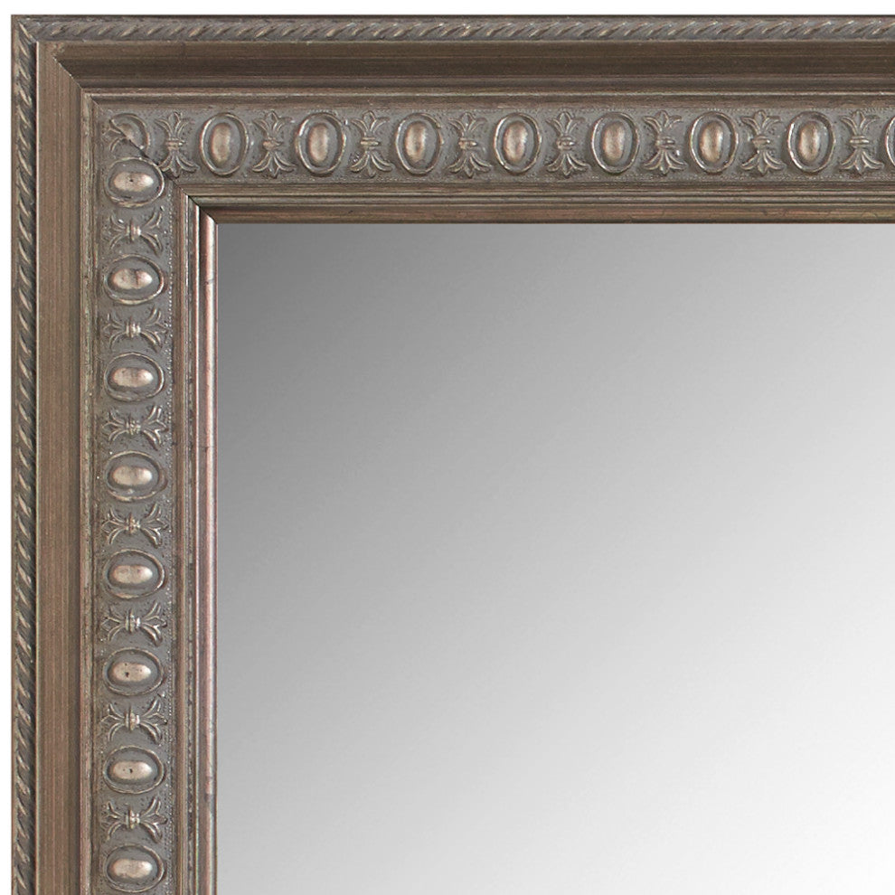 Imperial Nickel Framed Wall Mirror, 28"x60"