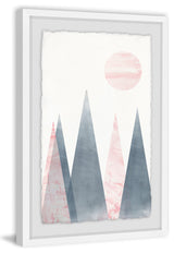 "Striped Moon" Framed Painting Print, 8"x12"