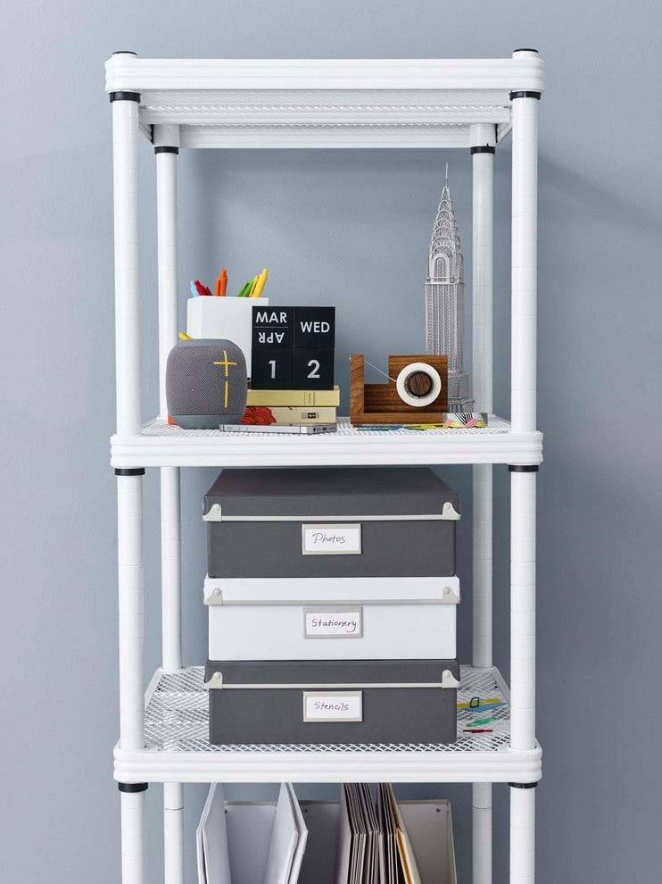 MeshWorks Narrow Shelving Unit, Black