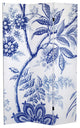 6'' Tall Blue Toile Double Sided Room Divider