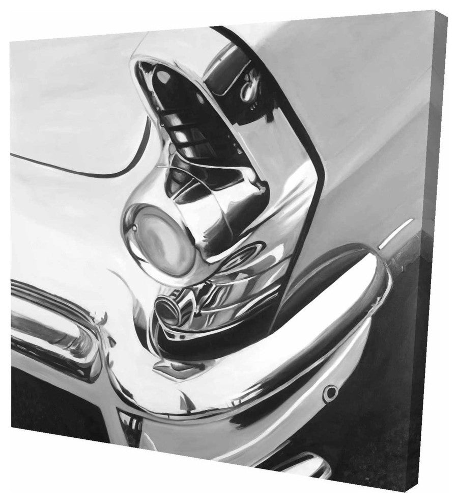 Beautiful Glossy Car, Fine Art Gallery Wrapped Canvas, 24"x24"