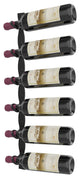 Helix Single 30 (minimalist wall mounted metal wine rack kit), Matte Black, Right Facing Bottle