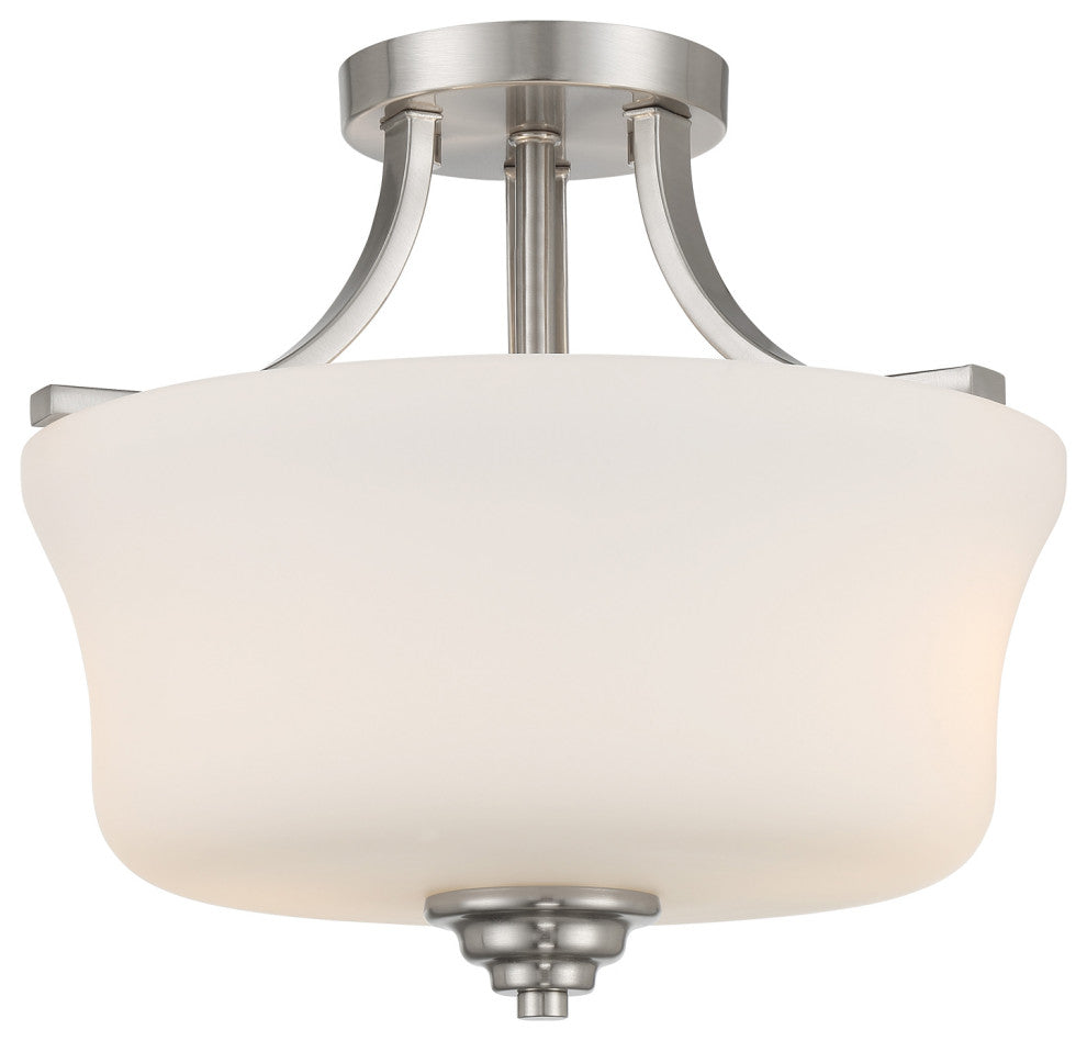 Minka-Lavery 4922-84, 2-Light Semi Flush Mount, Shyloh, Brushed Nickel