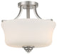 Minka-Lavery 4922-84, 2-Light Semi Flush Mount, Shyloh, Brushed Nickel