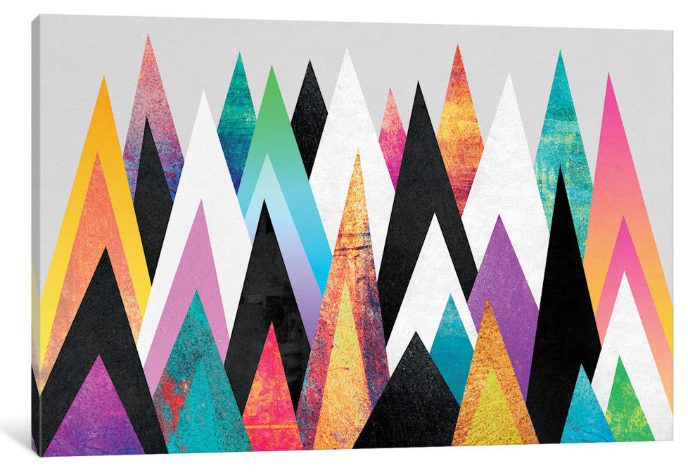 "Colorful Peaks" by Elisabeth Fredriksson, Canvas Print, 26"x18"