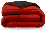 Bare Home Reversible Bed-in-a-Bag, Black/Red, Black, Queen