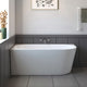 Poppy 59" Left Corner Freestanding Bathtub
