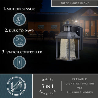 Freeport Dualux 55" LED Outdoor Wall Sconce, Textured Black