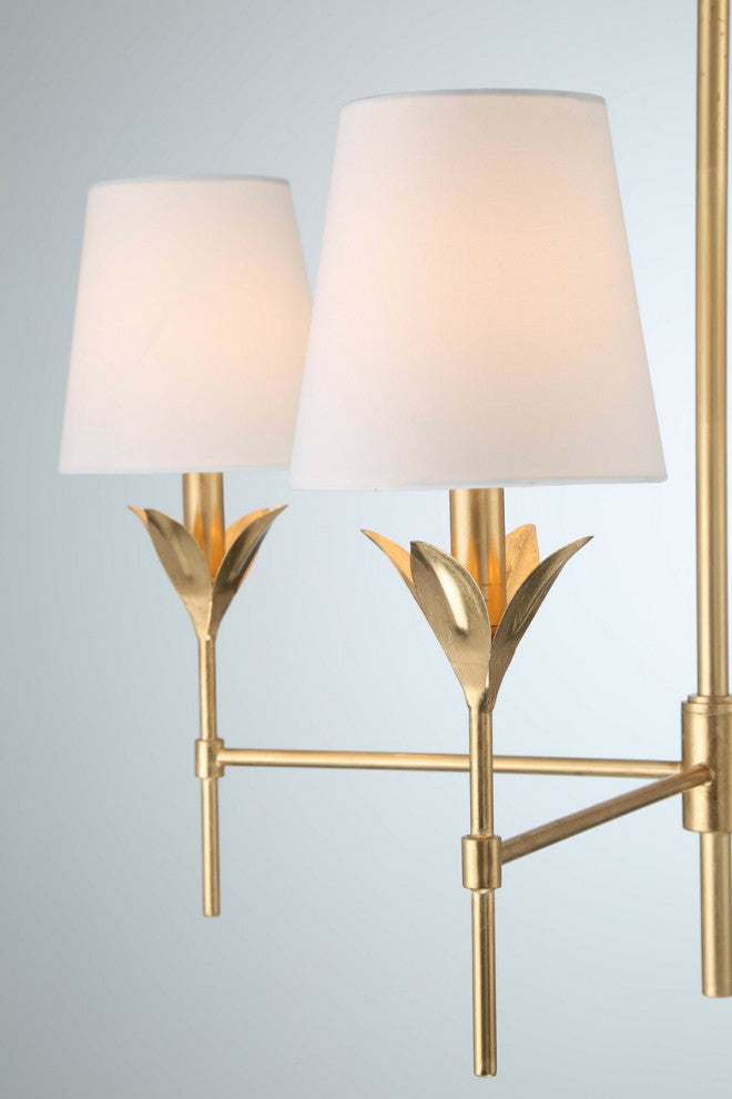 CRYSTORAMA Broche 4 Light Antique Gold Chandelier