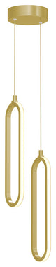 Sienna 12'' 2-Light LED Pendant - Gold