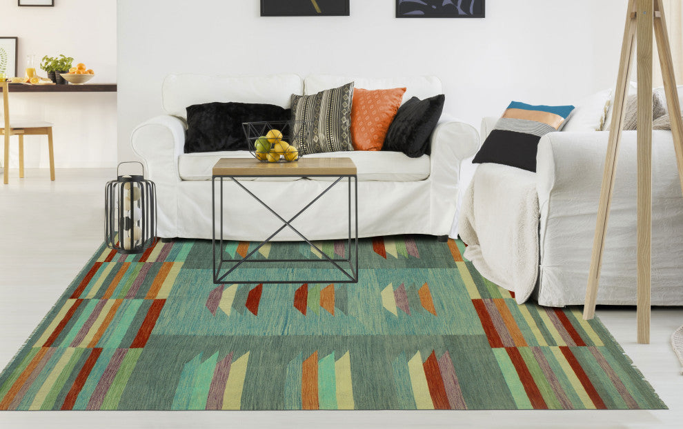 Winchester Kilim Bailey Red/Gray Rug, 6'7x9'10