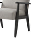 Rustic Manor Gian Armchair Upholstered, Gray and Black Linen