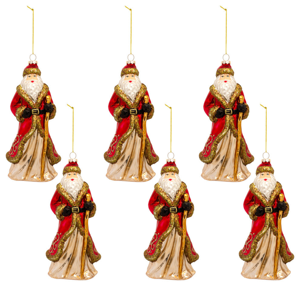 Santa Ornament, 6-Piece Set