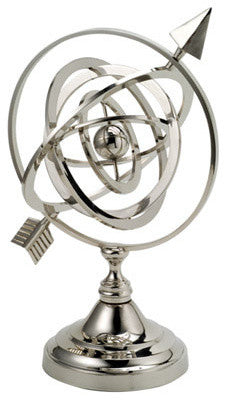 Nickel Plated Brass Armillary Sphere