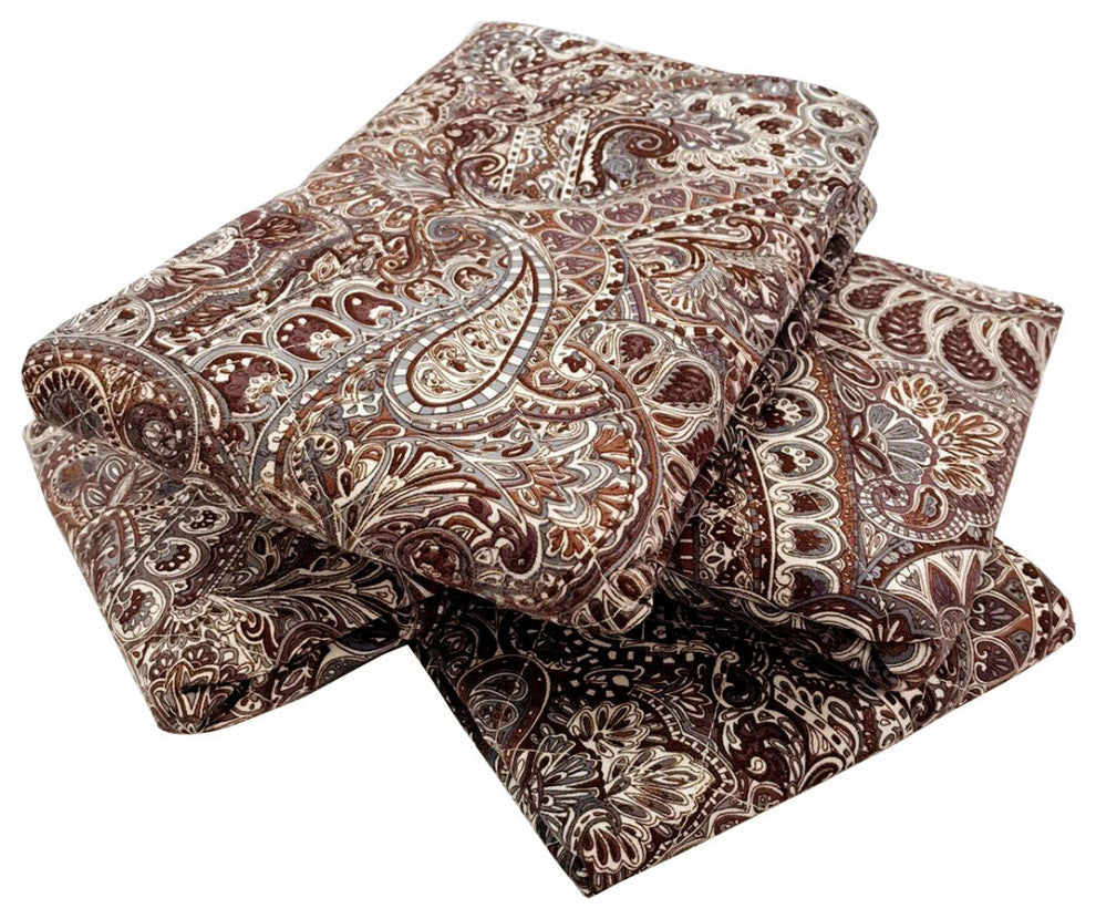 Paisley Suede 4 Piece Pillow Shell Set, Purple Ash, 20"x20"