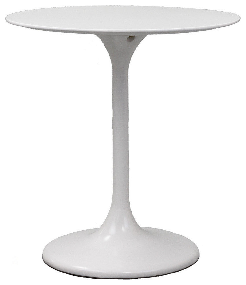 Modern Contemporary Kitchen 28" Fiberglass Dining Table White
