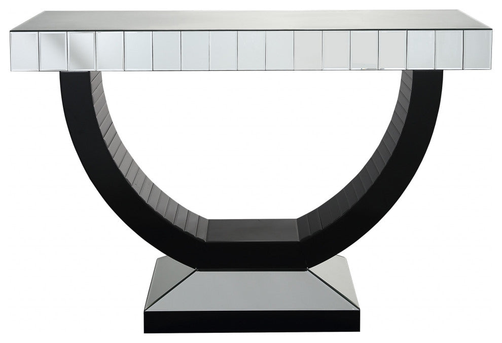 Black Half Moon Console Table