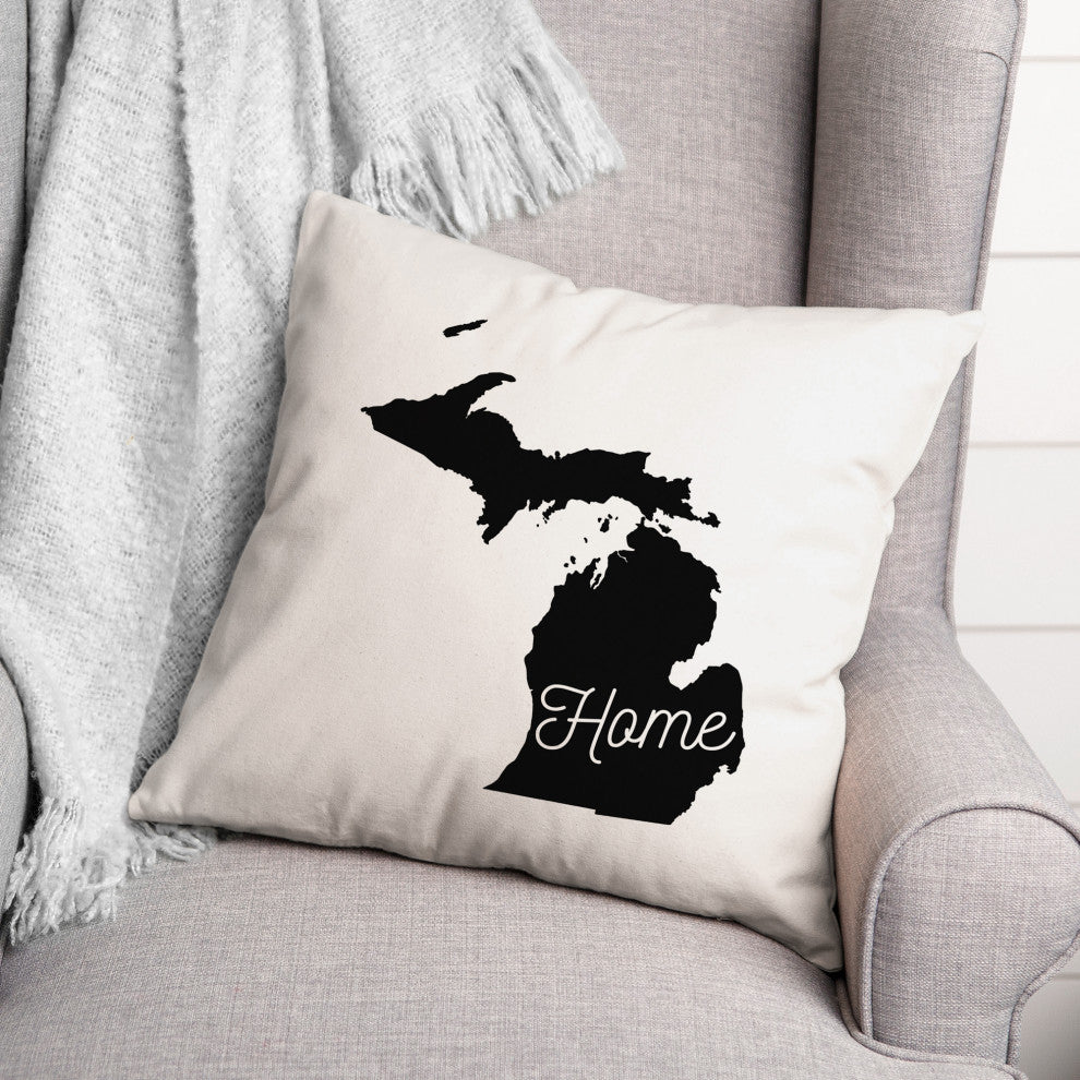 Michigan Home 18x18 Spun Poly Pillow
