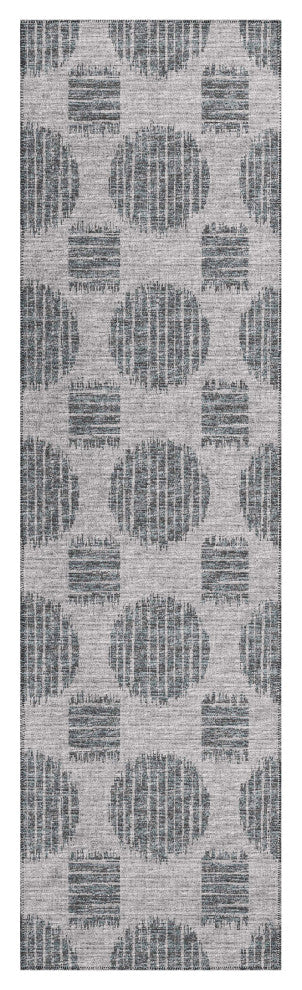Indoor/Outdoor Sedona SN13 Pewter Machine Washable 2'3" x 10' Runner Rug