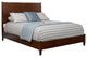 Flynn Mid Century Modern Standard King Panel Bed, Walnut