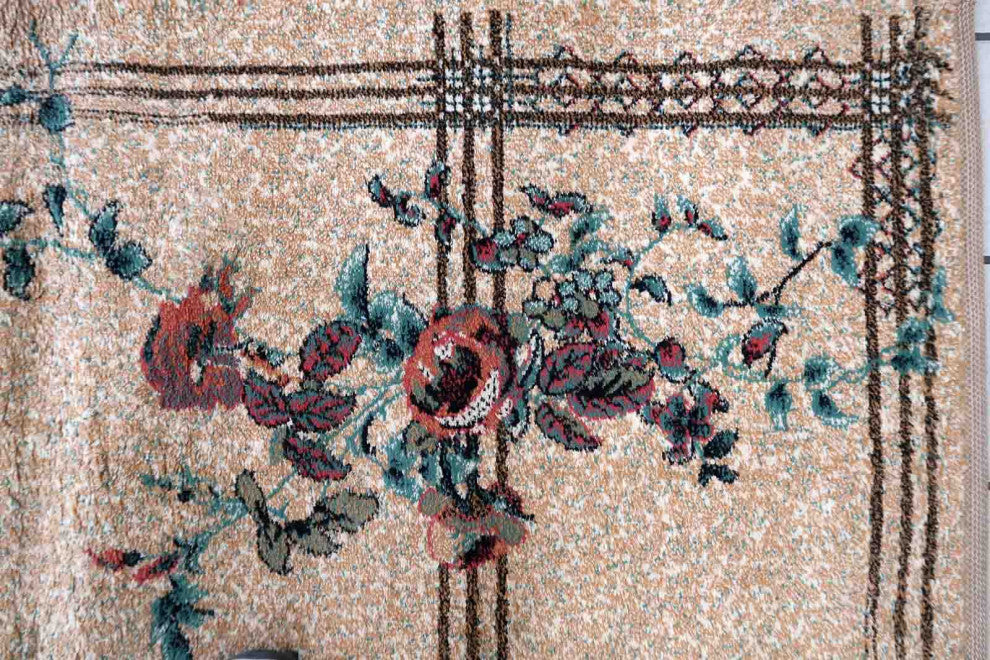 Vintage Turkish Modern Rug 3.9'x5.7', 119cmx175cm 1970s