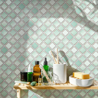 Hudson Tangier Mosaic Floor and Wall Tile, Mint Green