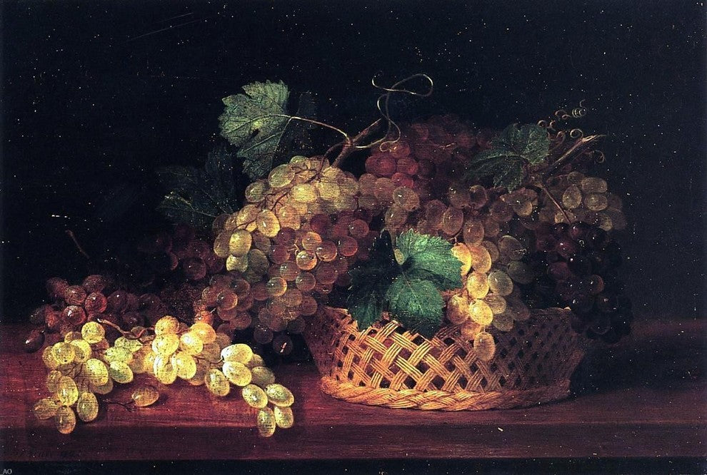 James Peale Still Life with Grapes, 18"x27" Gallery Wrapped Canvas Print