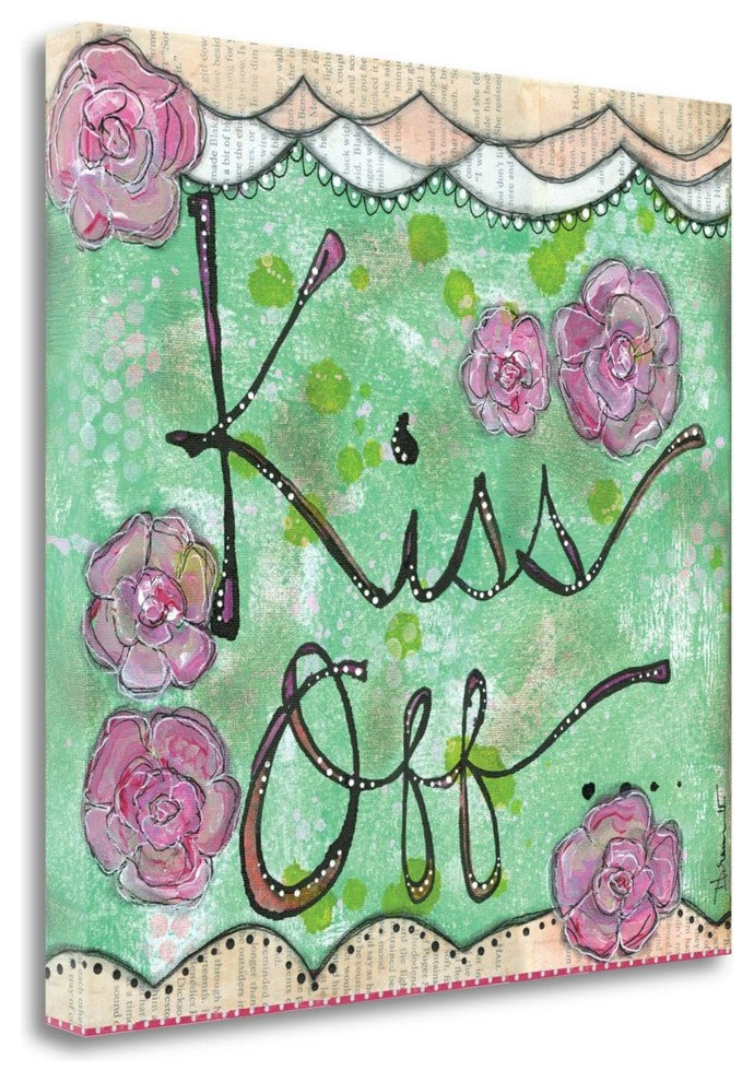"Kiss Off" By Denise Braun, Giclee Print on Gallery Wrap Canvas, Ready to Hang